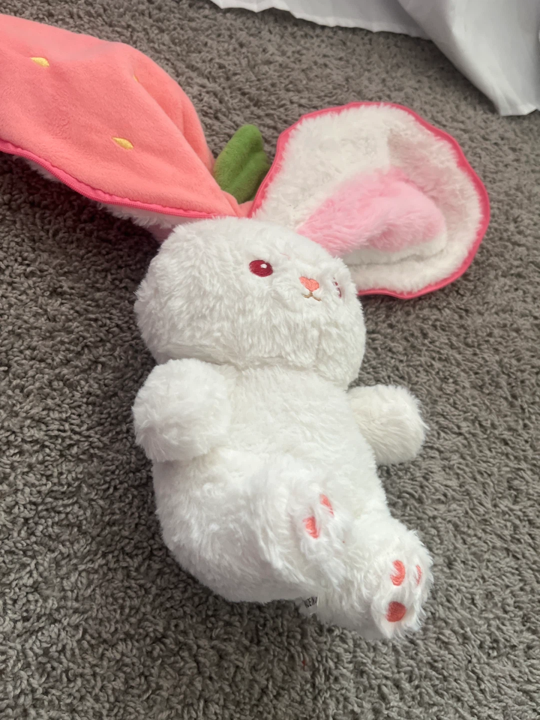 Pink rabbit plush toy - photo 3
