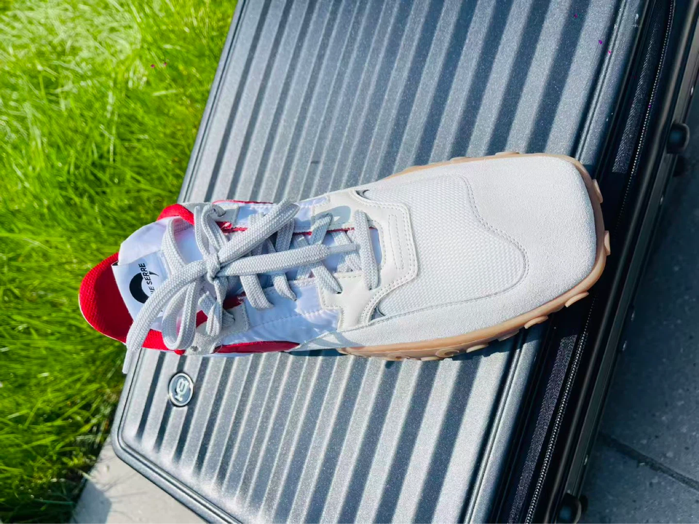 Size 14 White and red Marine Serre MS-Rise low-top sneakers - photo 4