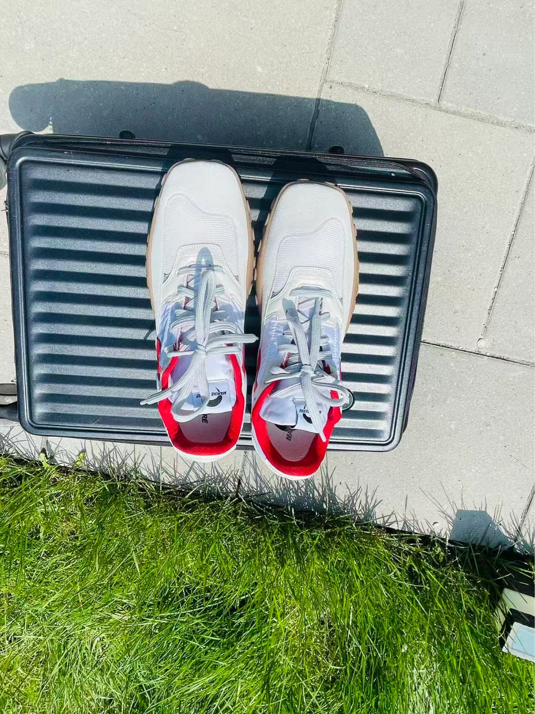 Size 14 White and red Marine Serre MS-Rise low-top sneakers - photo 2