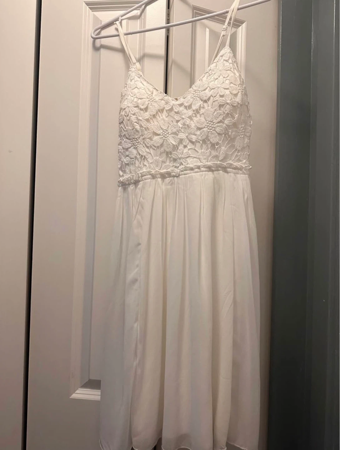 White Lace Rebellion Dress- Small