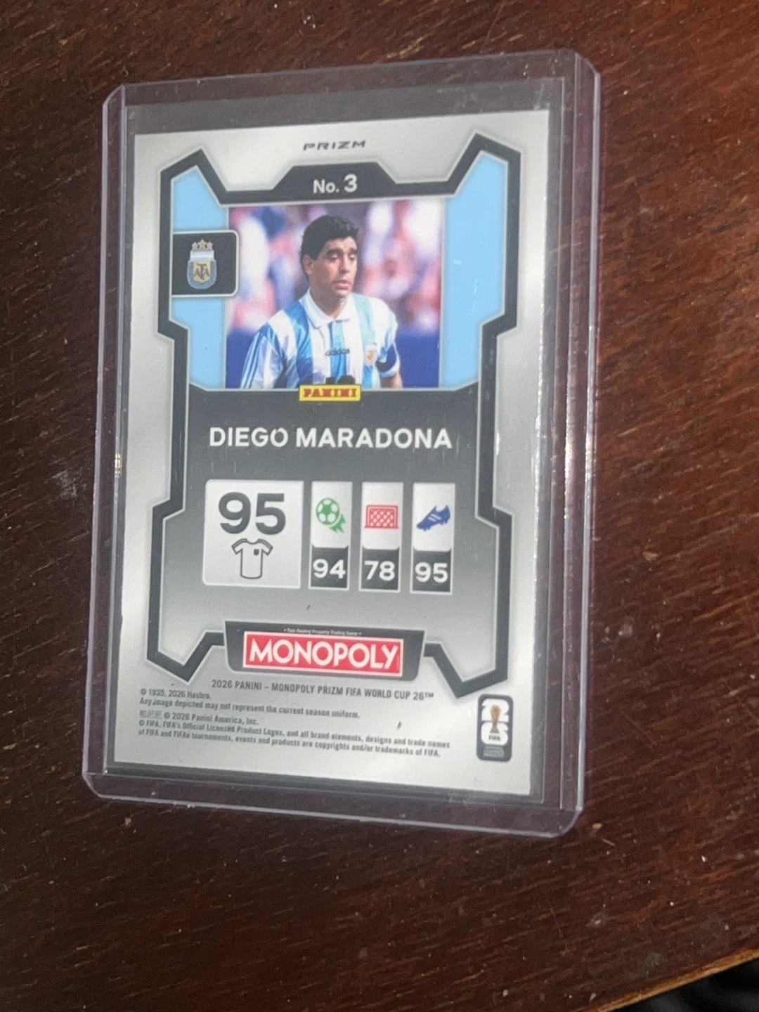 Panini Monopoly Prizm Diego Maradona Trading Card - photo 2