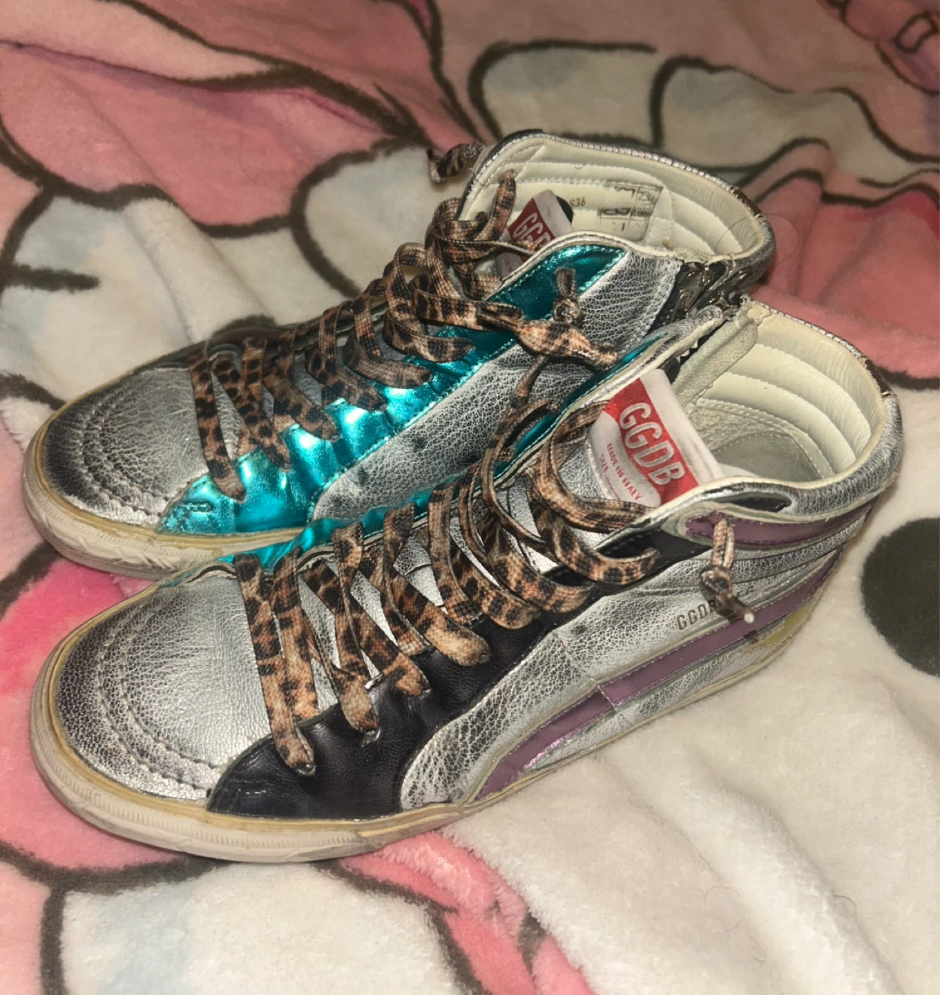 Golden Goose Slide High Top Sneakers Size 6