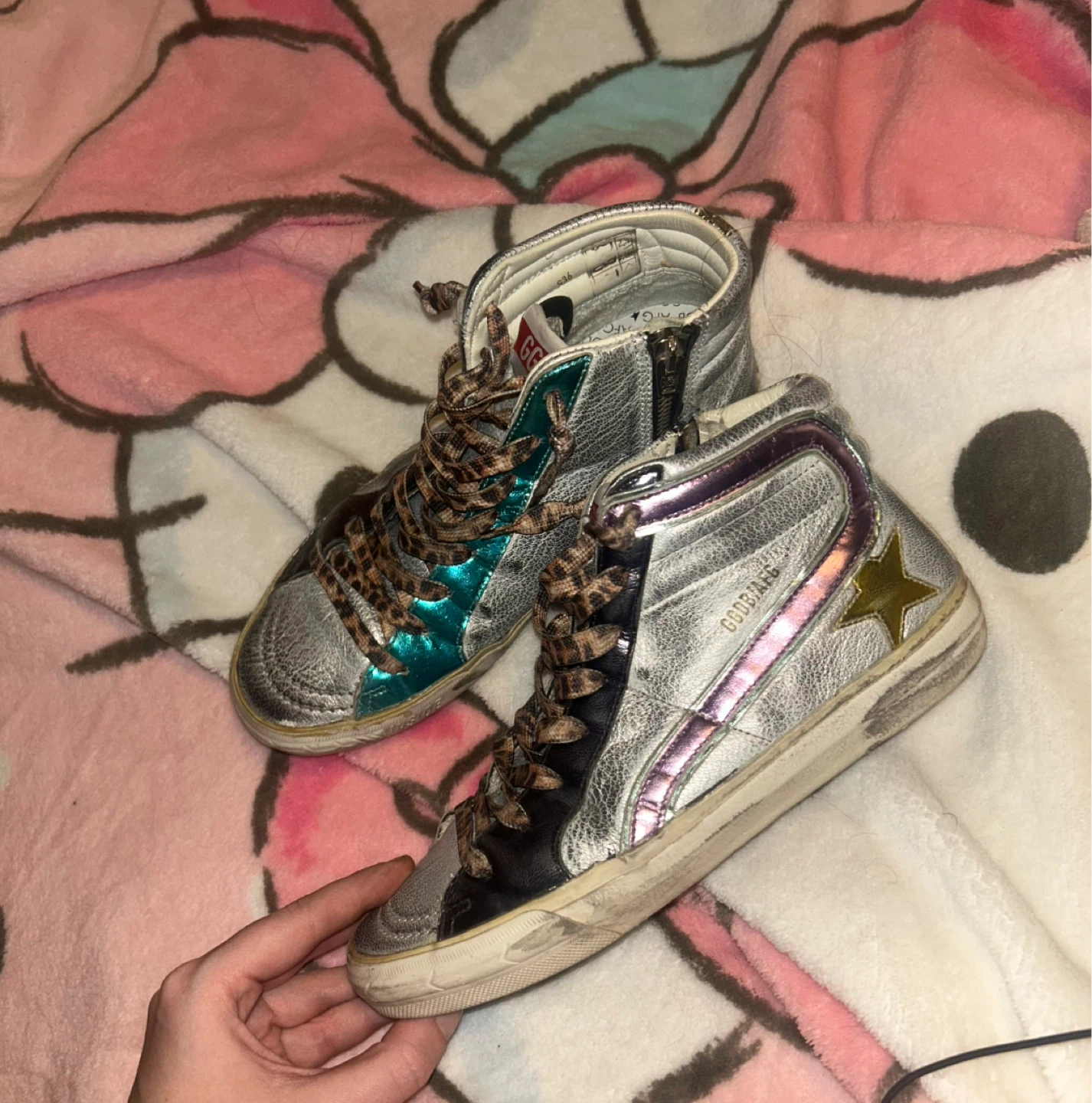 Golden Goose Slide High Top Sneakers Size 6 - photo 2