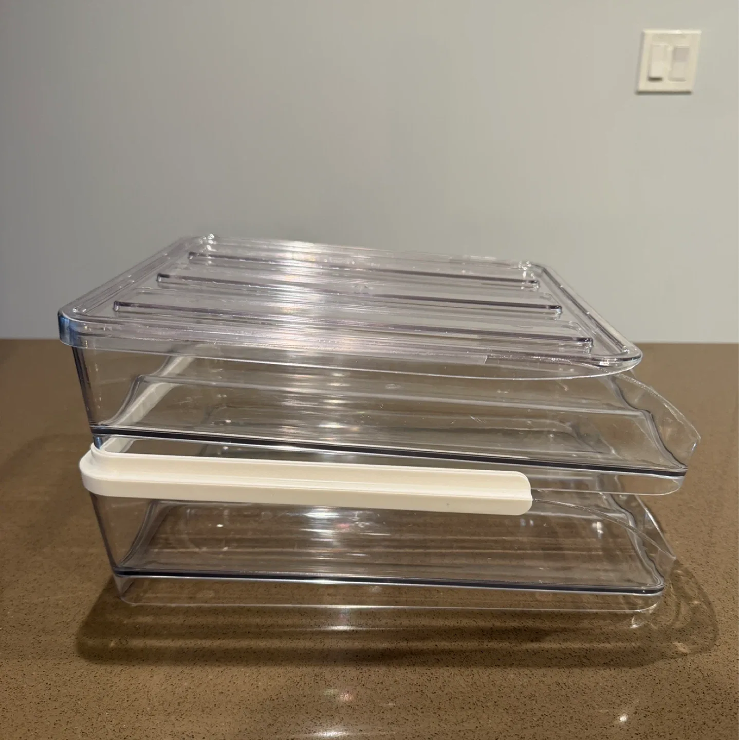 Stackable Clear Egg Storage Container with Lid - photo 2