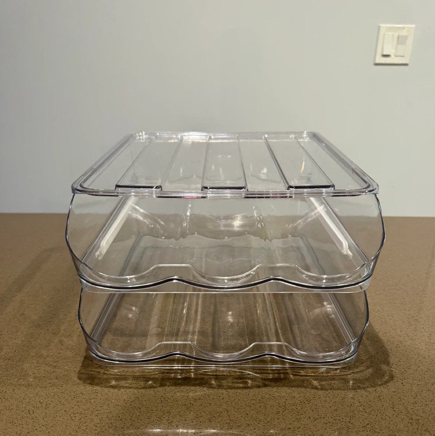 Stackable Clear Egg Storage Container with Lid - photo 3