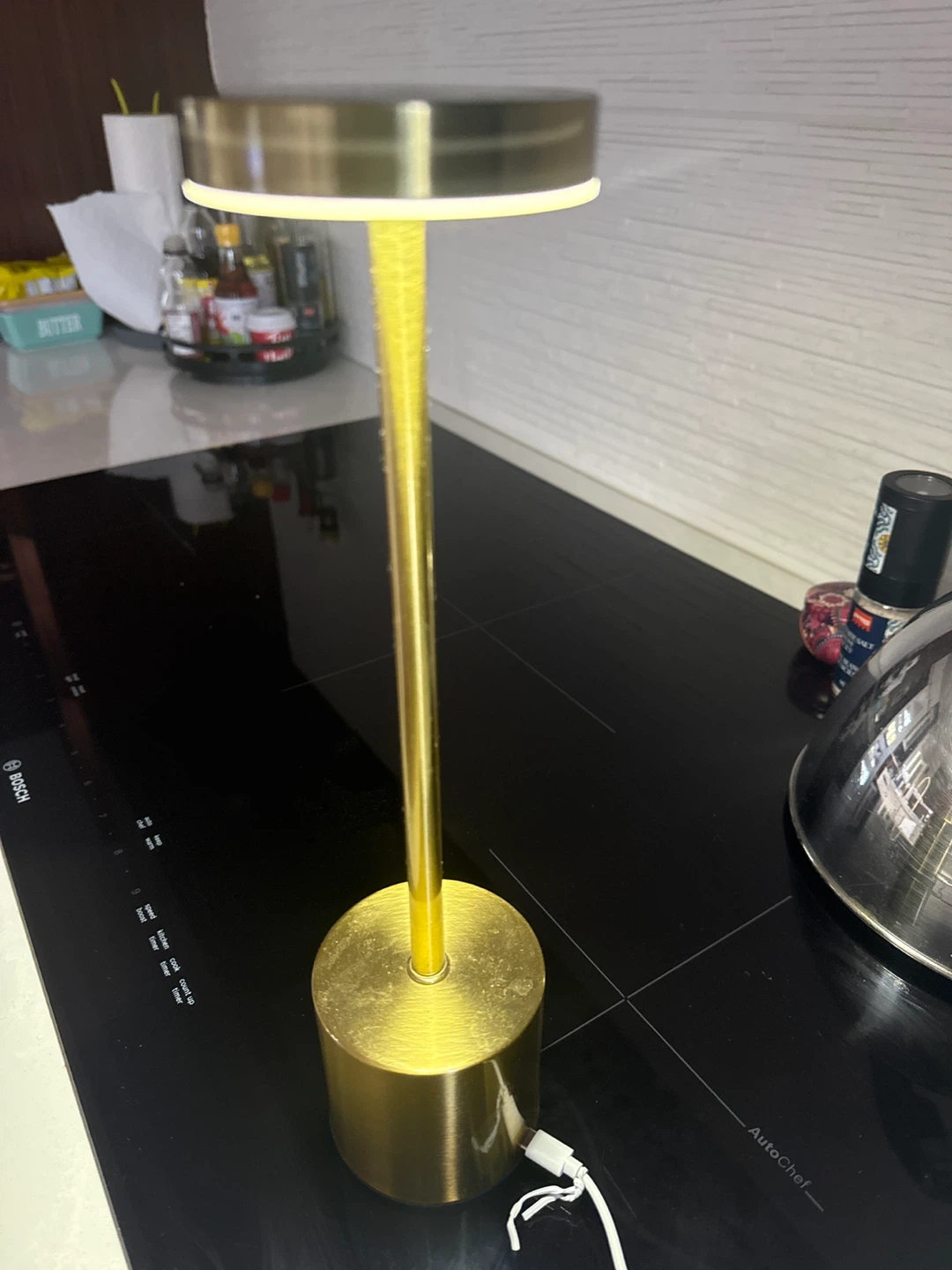 Gold Portable LED Table Lamp with USB Charging - photo 3