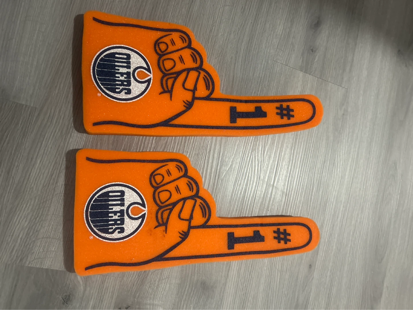 Edmonton Oilers Foam Finger #1 Fan Hands (Set of 2)