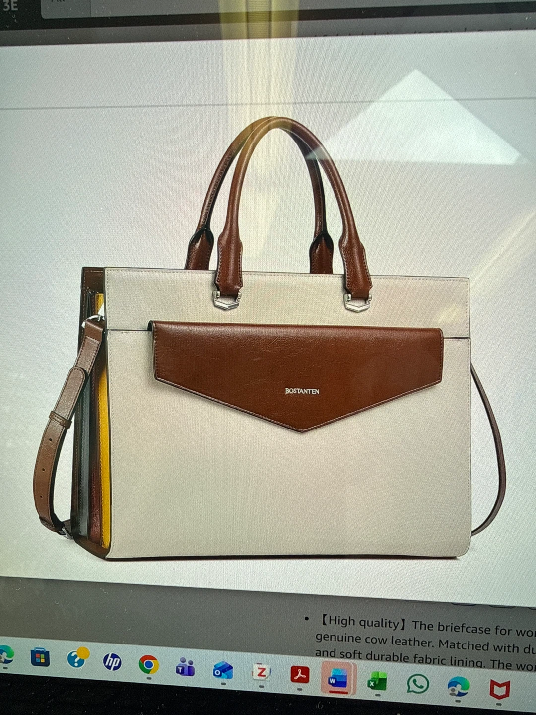 Bostanten Leather Briefcase