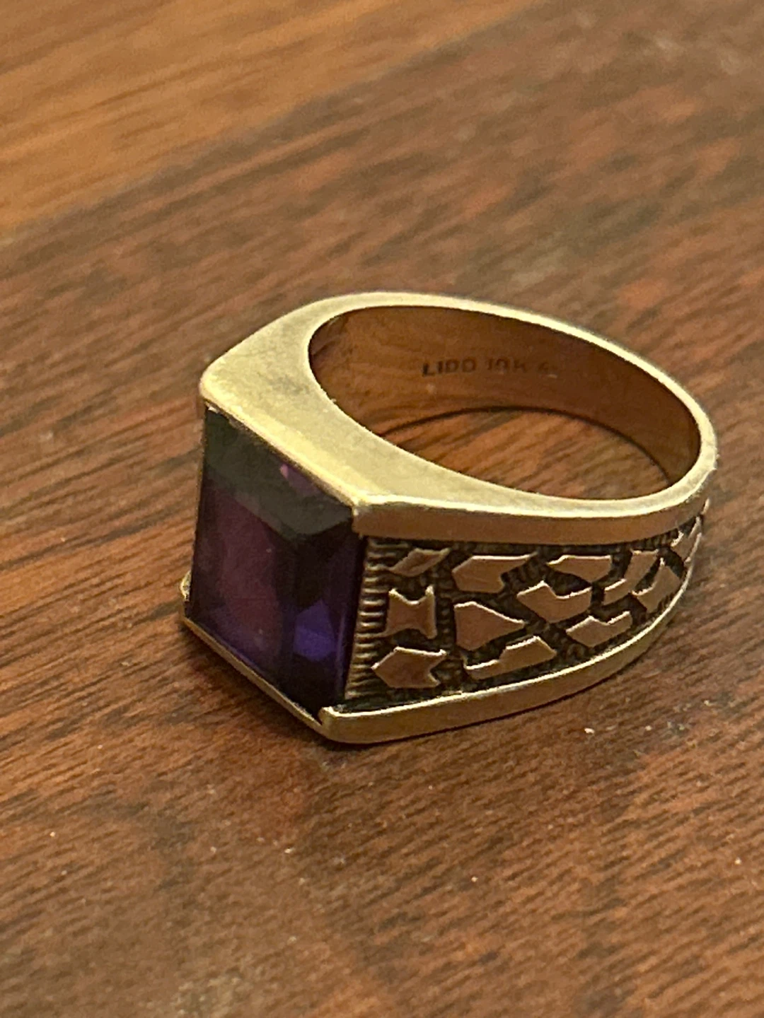Lido 10K Gold Amethyst Ring - photo 2