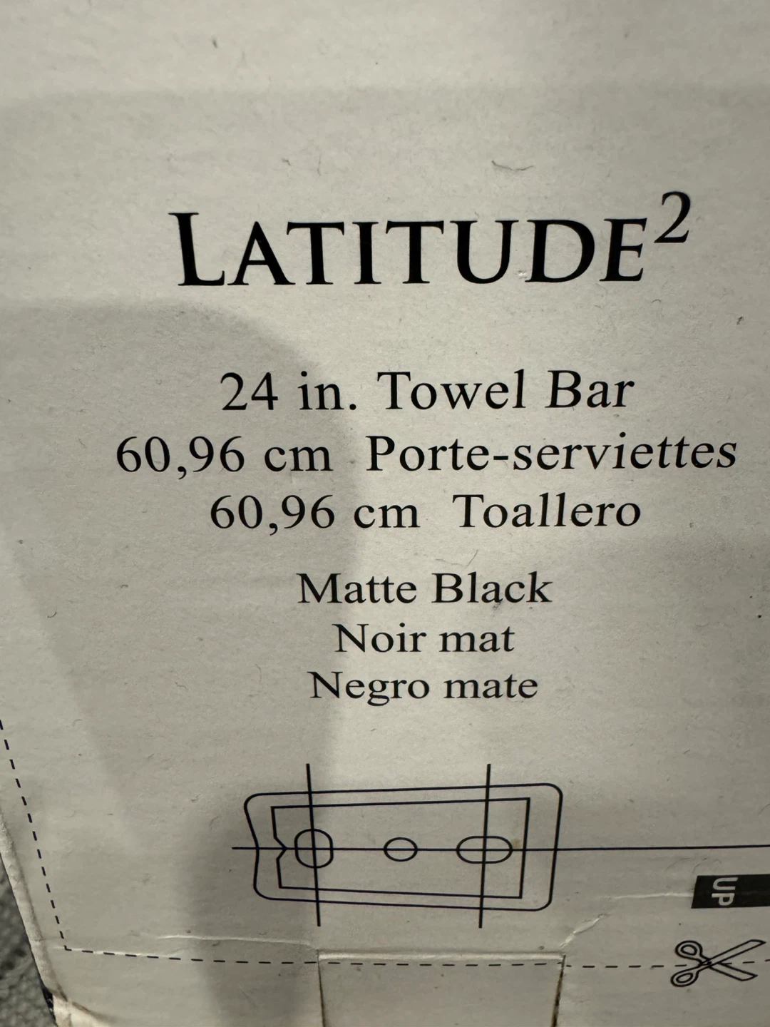 NEW Latitude 2 24 inch Matte Black Towel Bar - photo 2