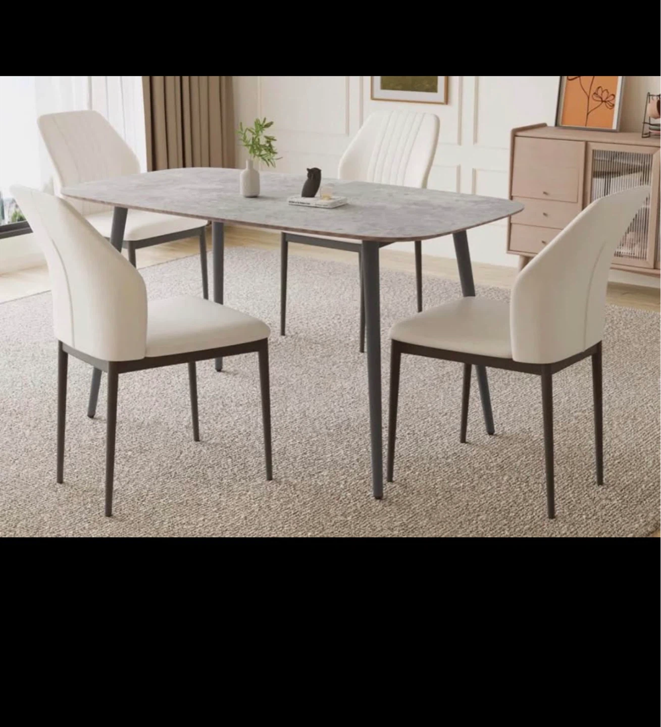 Modern Dining Table and 4 Chairs Set - photo 2