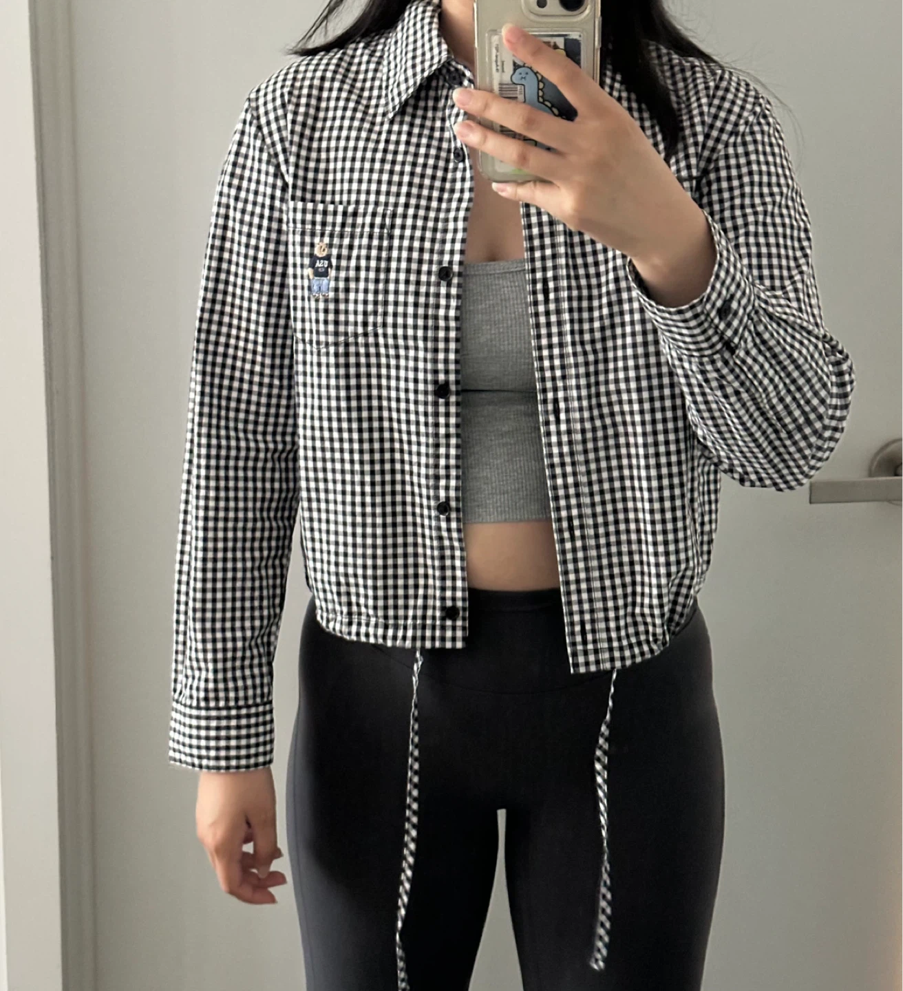 🇰🇷 Gingham Button-Up Shirt