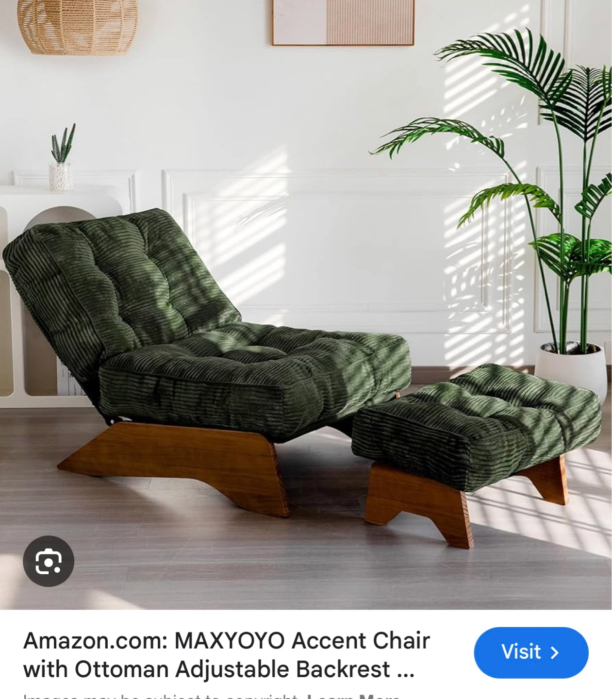 MAXYOYO Accent Chair with Ottoman
