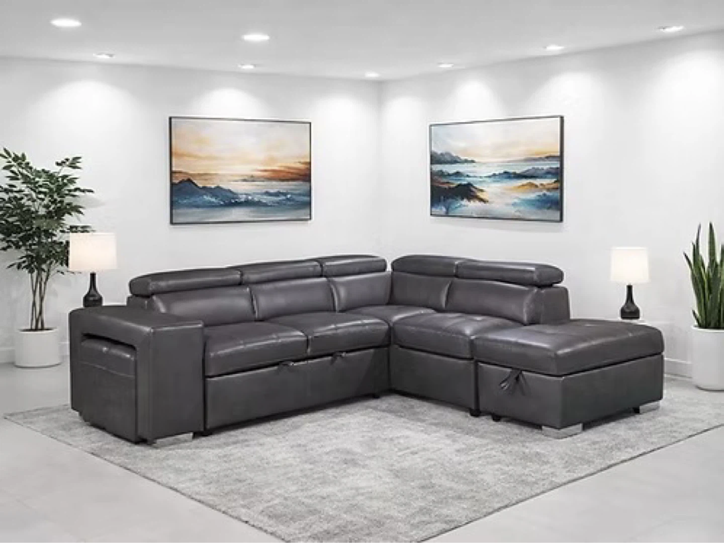 ✨ Upgrade your living space with our Sleeper Sectional Couch!