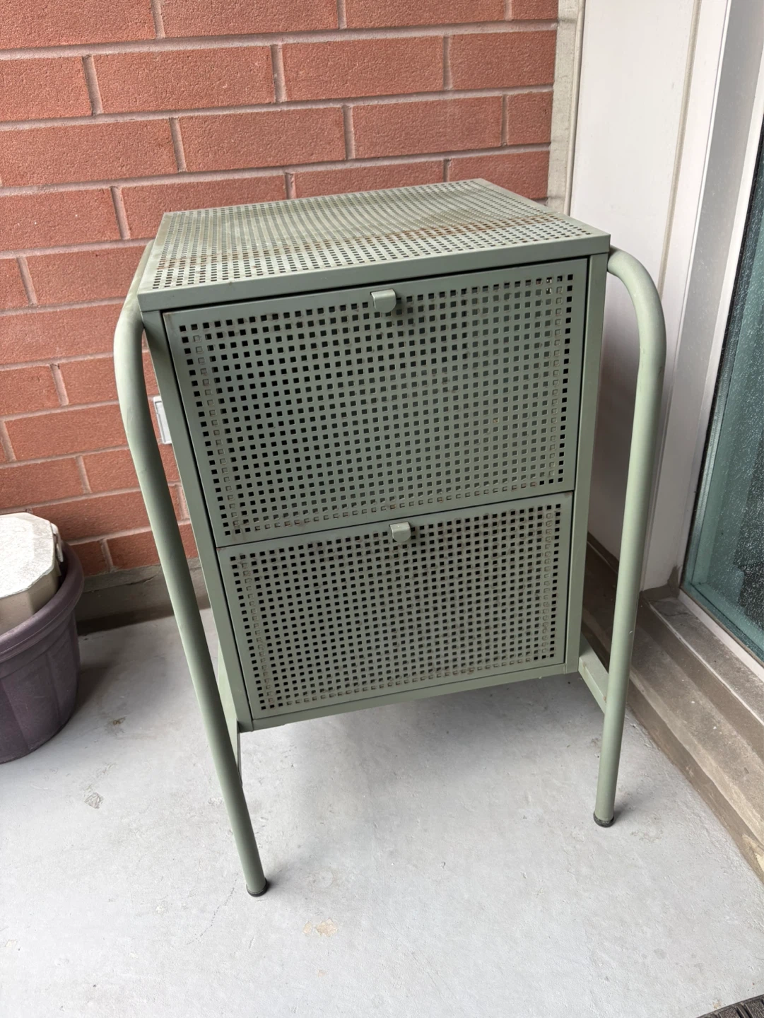 Sage Green 2-Drawer Storage Cabinet IKEA