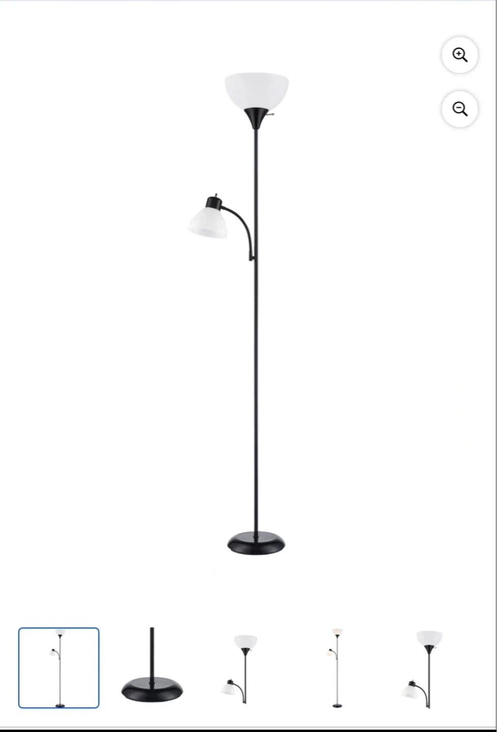 Torchiere Floor Lamp with Reading Light