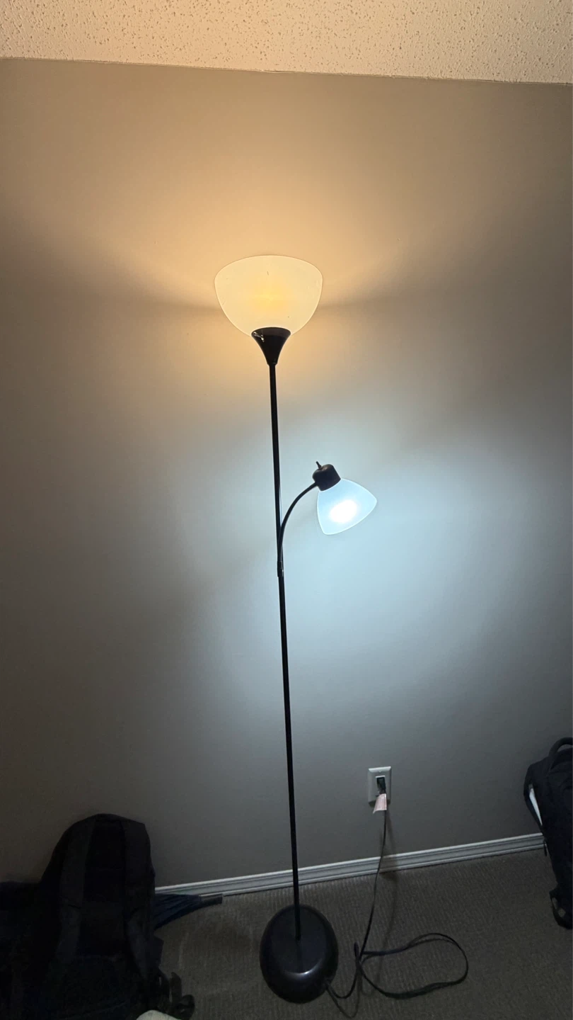 Torchiere Floor Lamp with Reading Light - photo 2