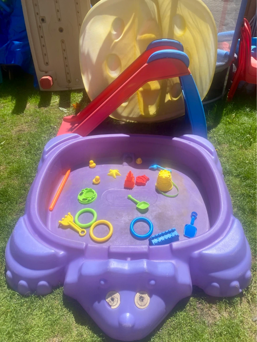 X-Large Little Tikes Turtle Sandbox with Toys
