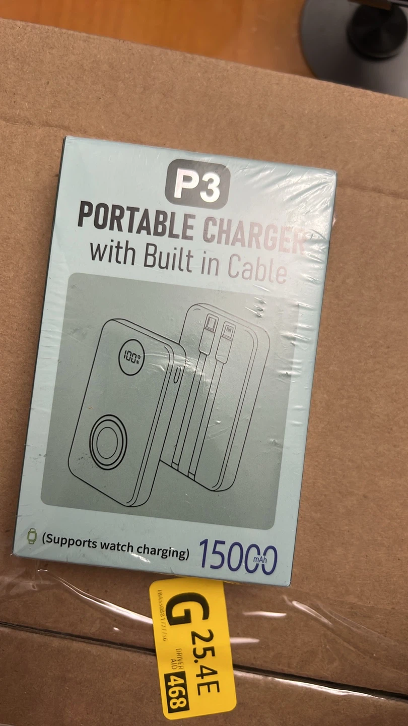 P3 Portable Charger with Built-in Cable - 15000 mAh - photo 4