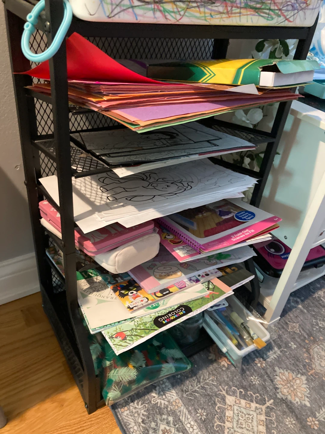 Mesh Storage Cart with 5 Tiers