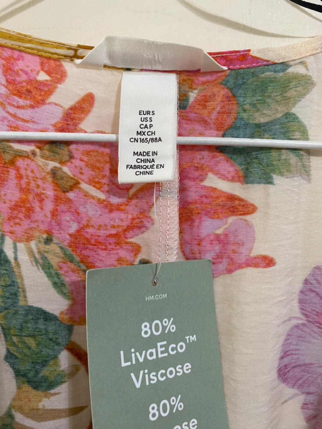 H&M Floral Print Long Sleeve Wrap Dress - Size S - photo 4
