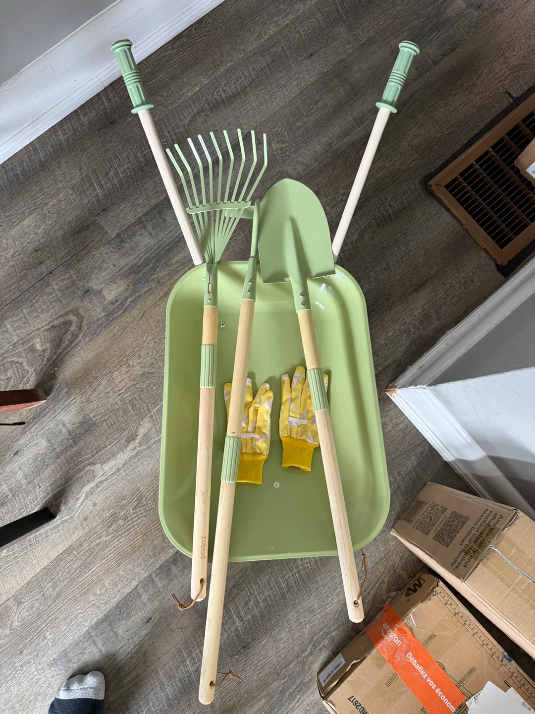 Kids Garden Tool Set with Wheelbarrow and Gloves - photo 5