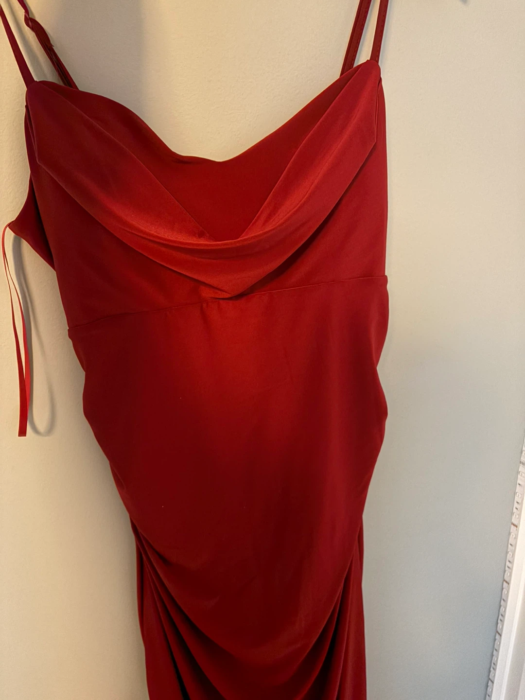 Le Chateau Red Ruched Maxi Dress - photo 3