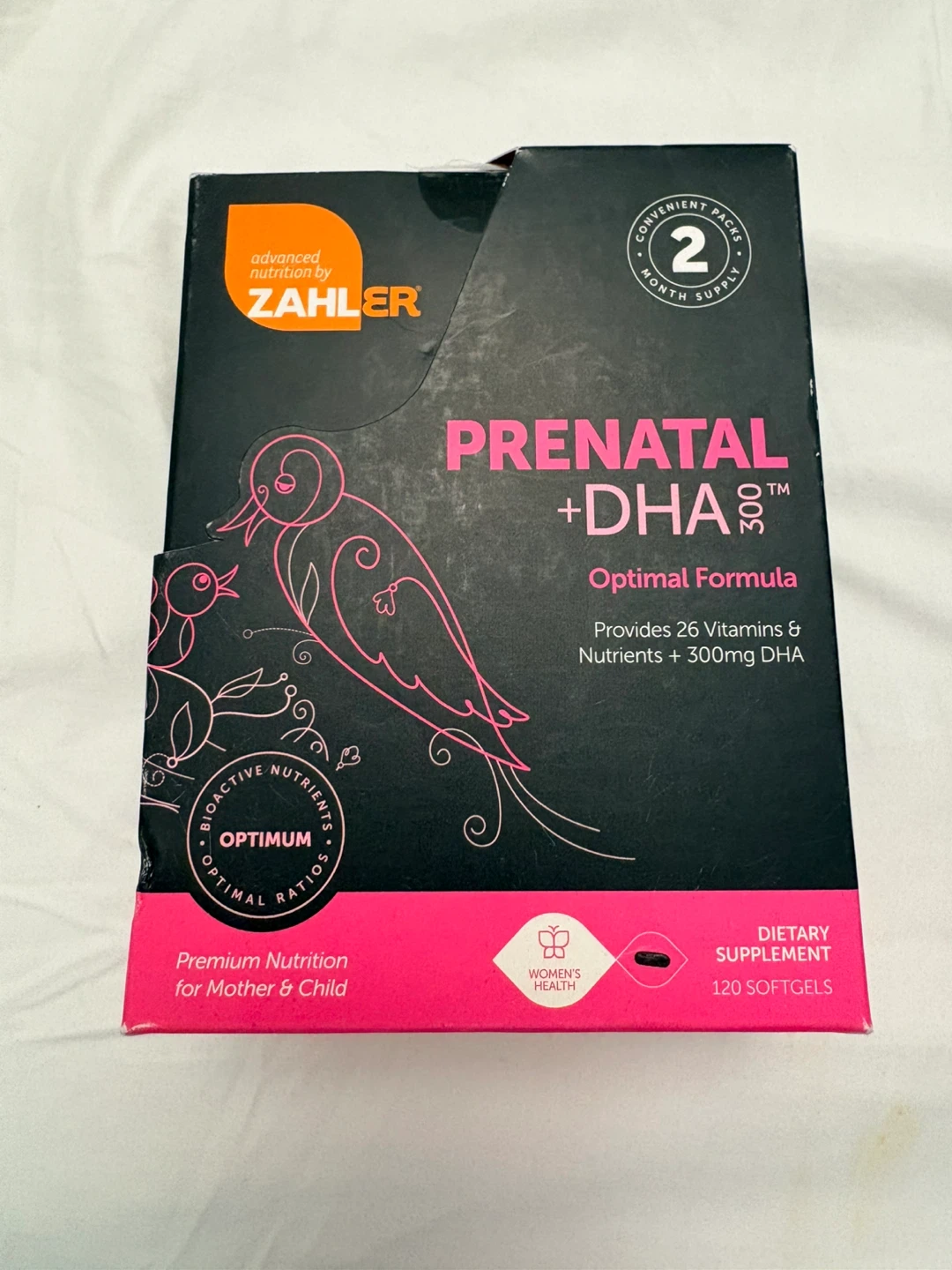 Zahler Prenatal + DHA 300 Dietary Supplement, 120 Softgels