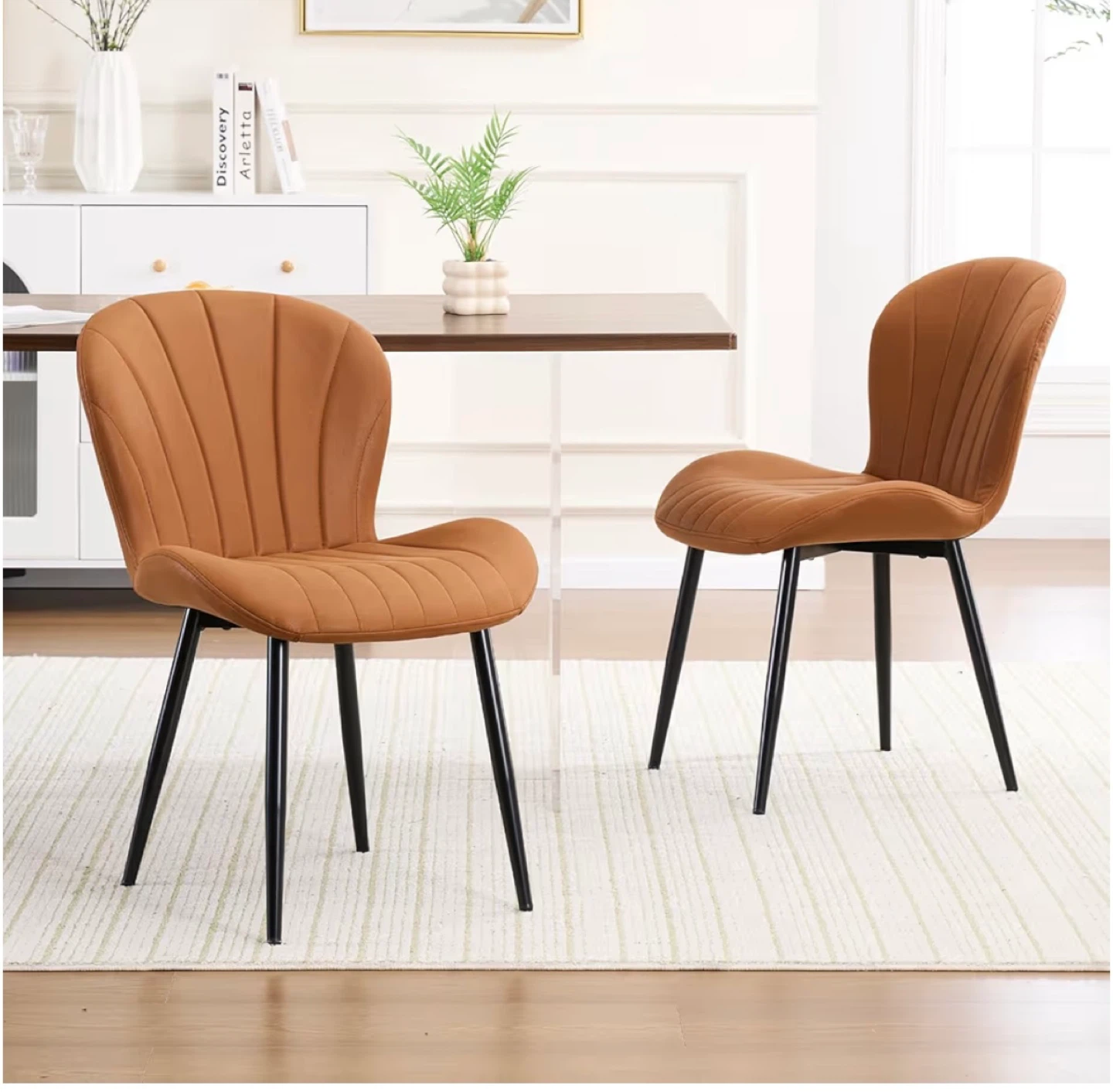 Dining Chair - Brown Velvet (2 Chairs) - photo 5