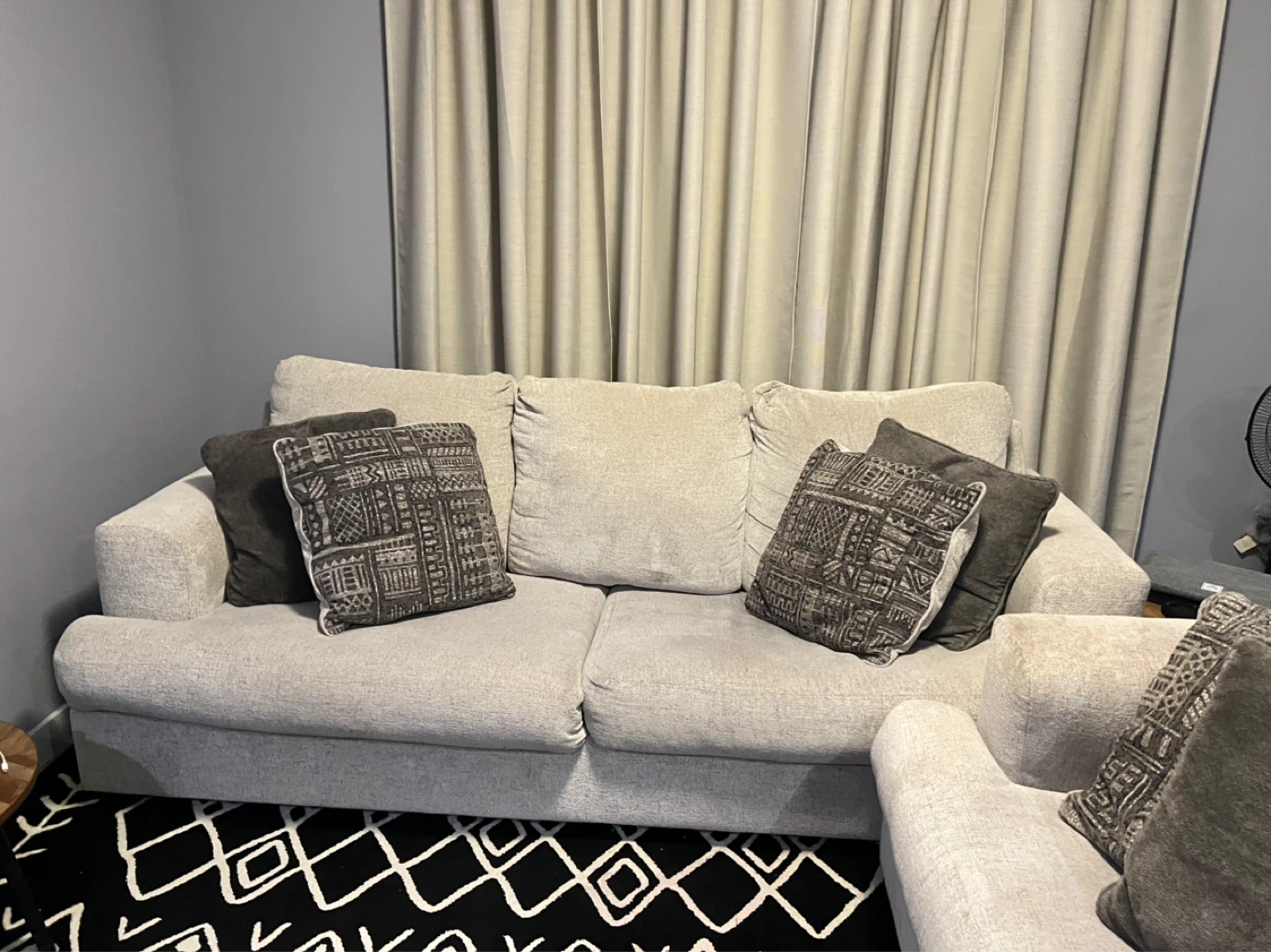 Sectional Sofa with Pillows