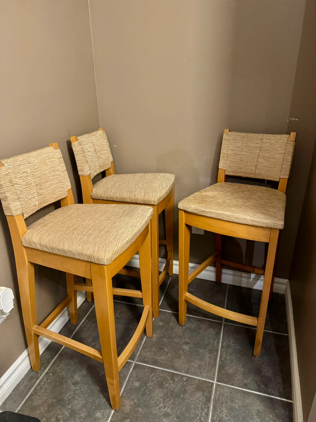 Set of 3 Counter Height Bar Stools