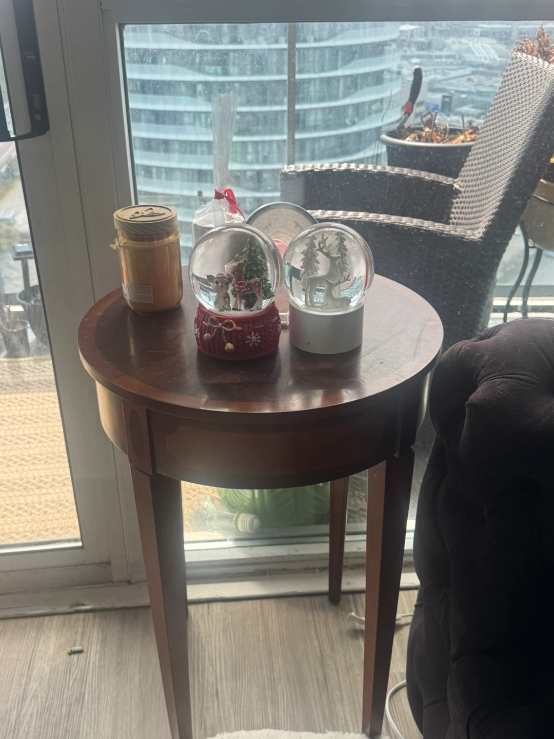 Two Christmas Snow Globes