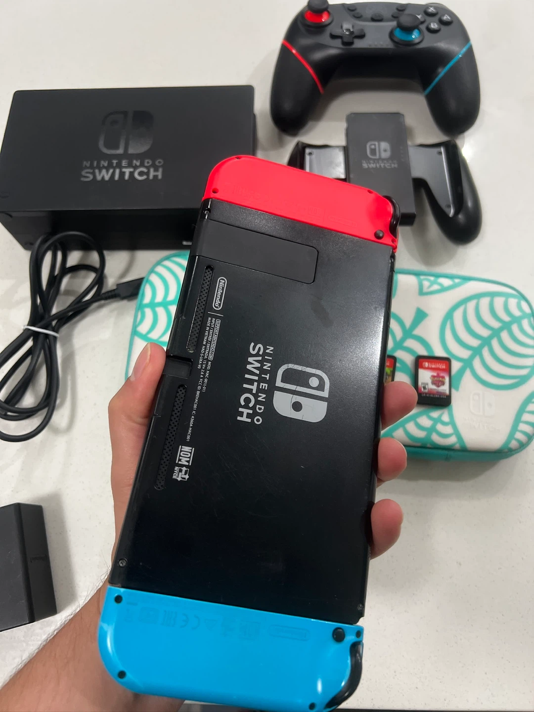Nintendo Switch Console with Games and Accessories - photo 3
