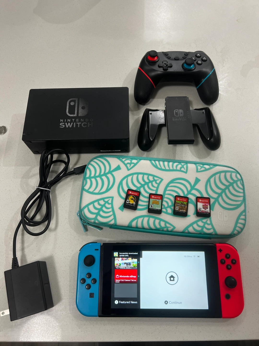 Nintendo Switch Console with Games and Accessories - photo 2