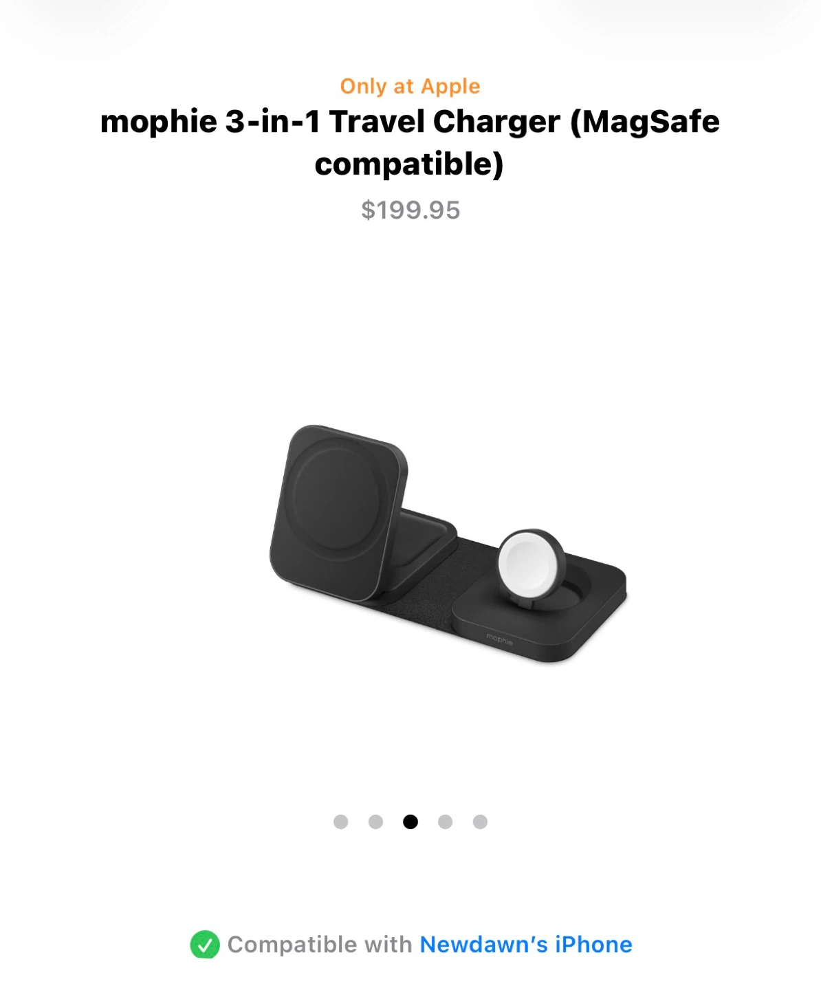 Mophie 3-in-1 Travel Charger (MagSafe Compatible) - photo 2
