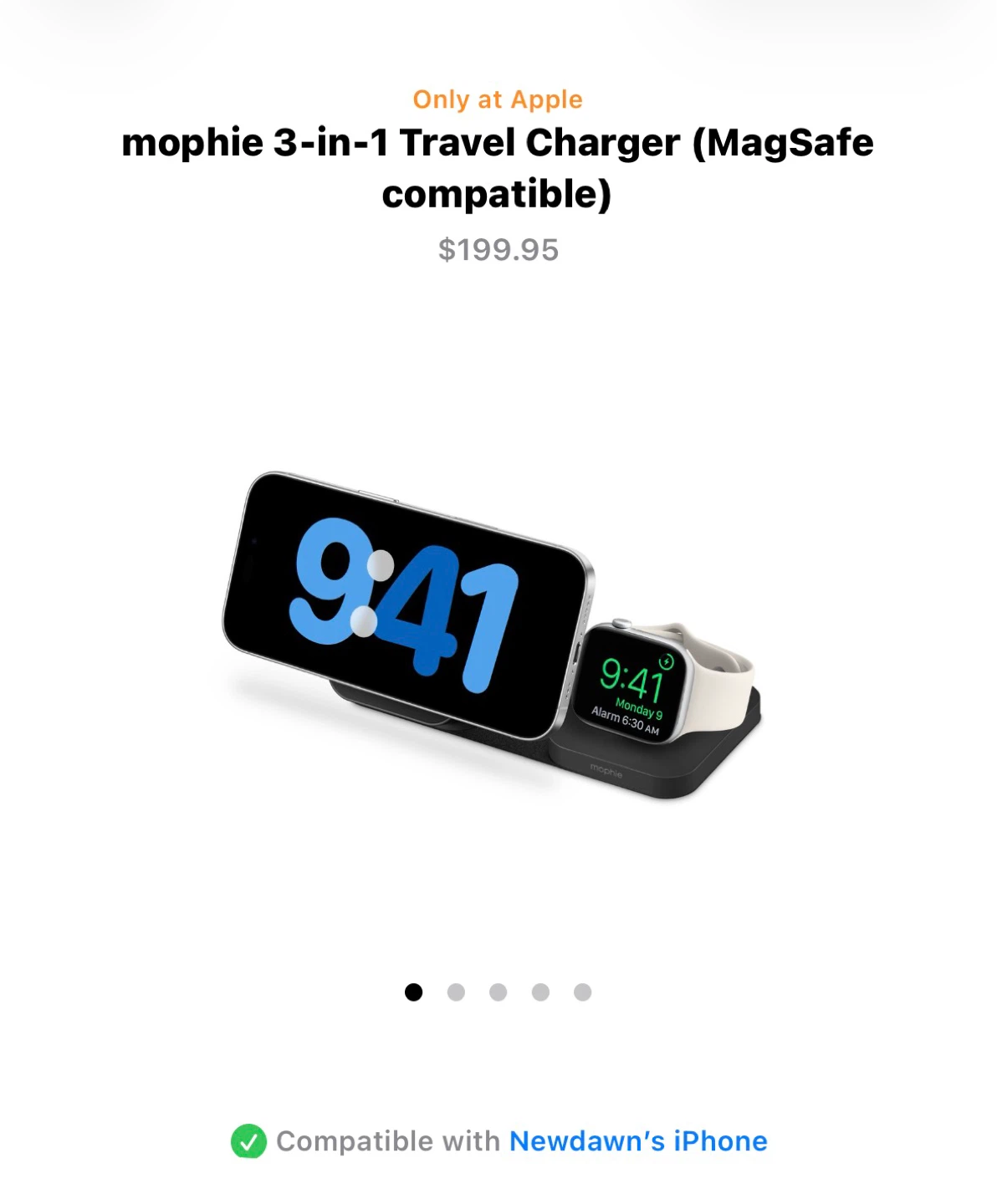 Mophie 3-in-1 Travel Charger (MagSafe Compatible) - photo 4