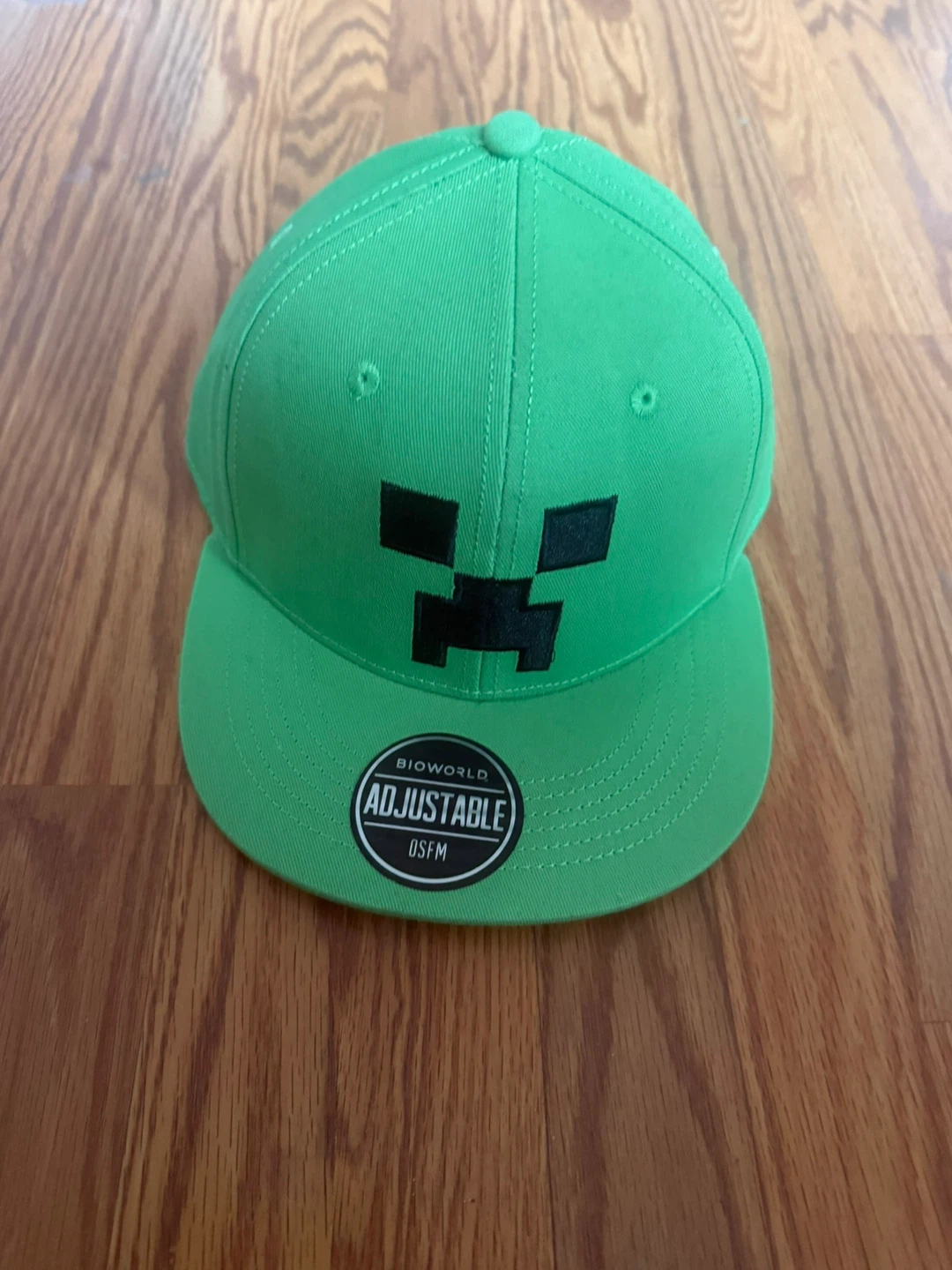 Bioworld Minecraft Creeper Green Adjustable Baseball Cap OSFM