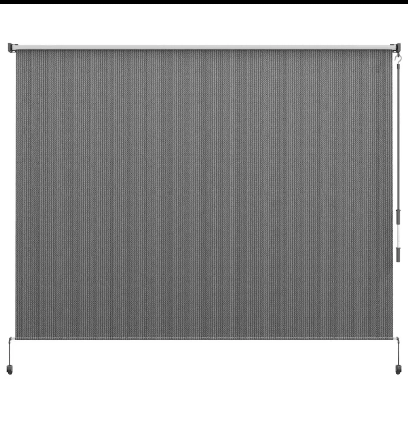 Outdoor/Indoor Grey Roller Shade 95.3" x 48" (8x6 FT)