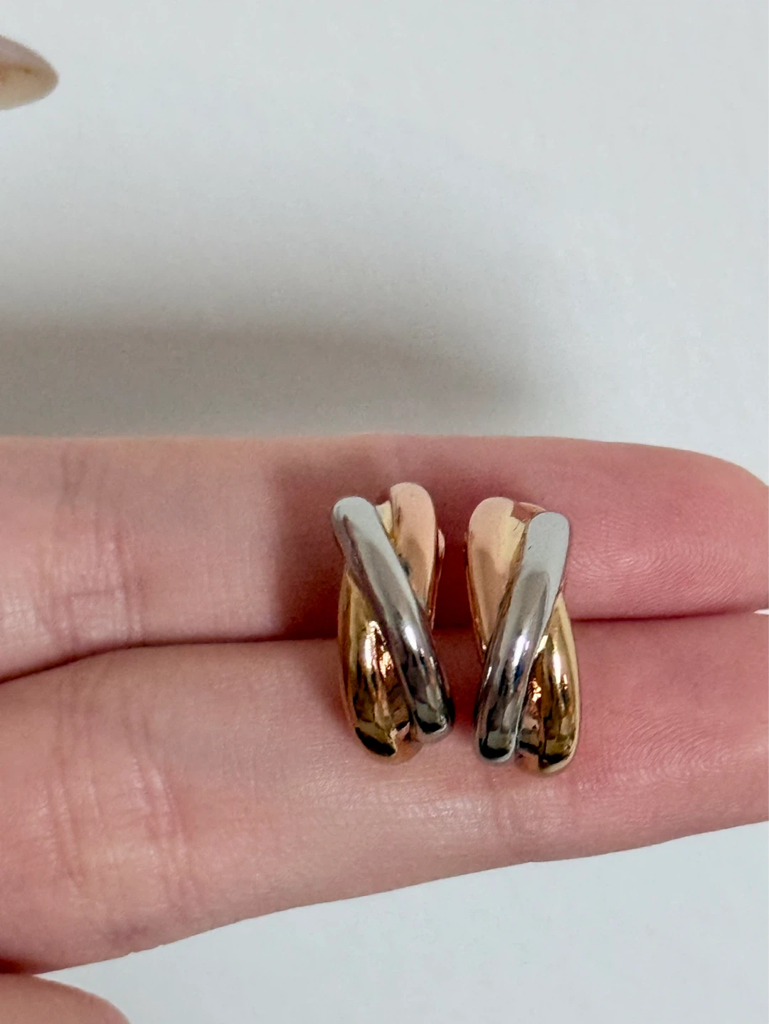Cartier Style Trinity Hoop Earrings - photo 2