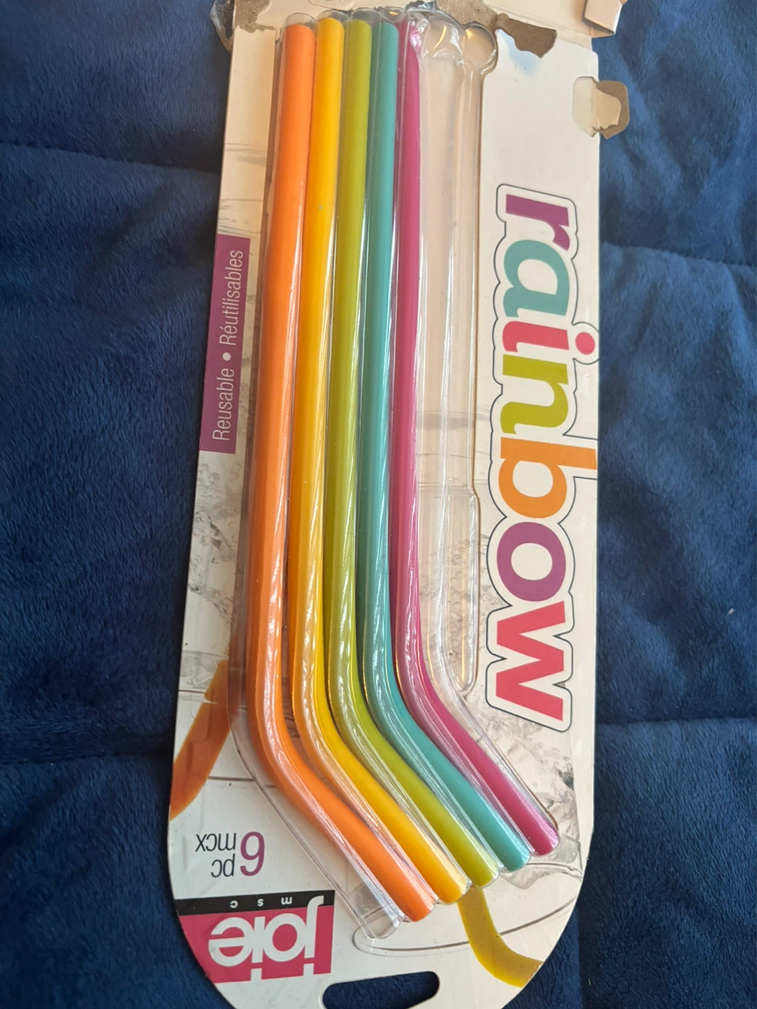 Joe MSC Rainbow Silicone Straws - Set of 6