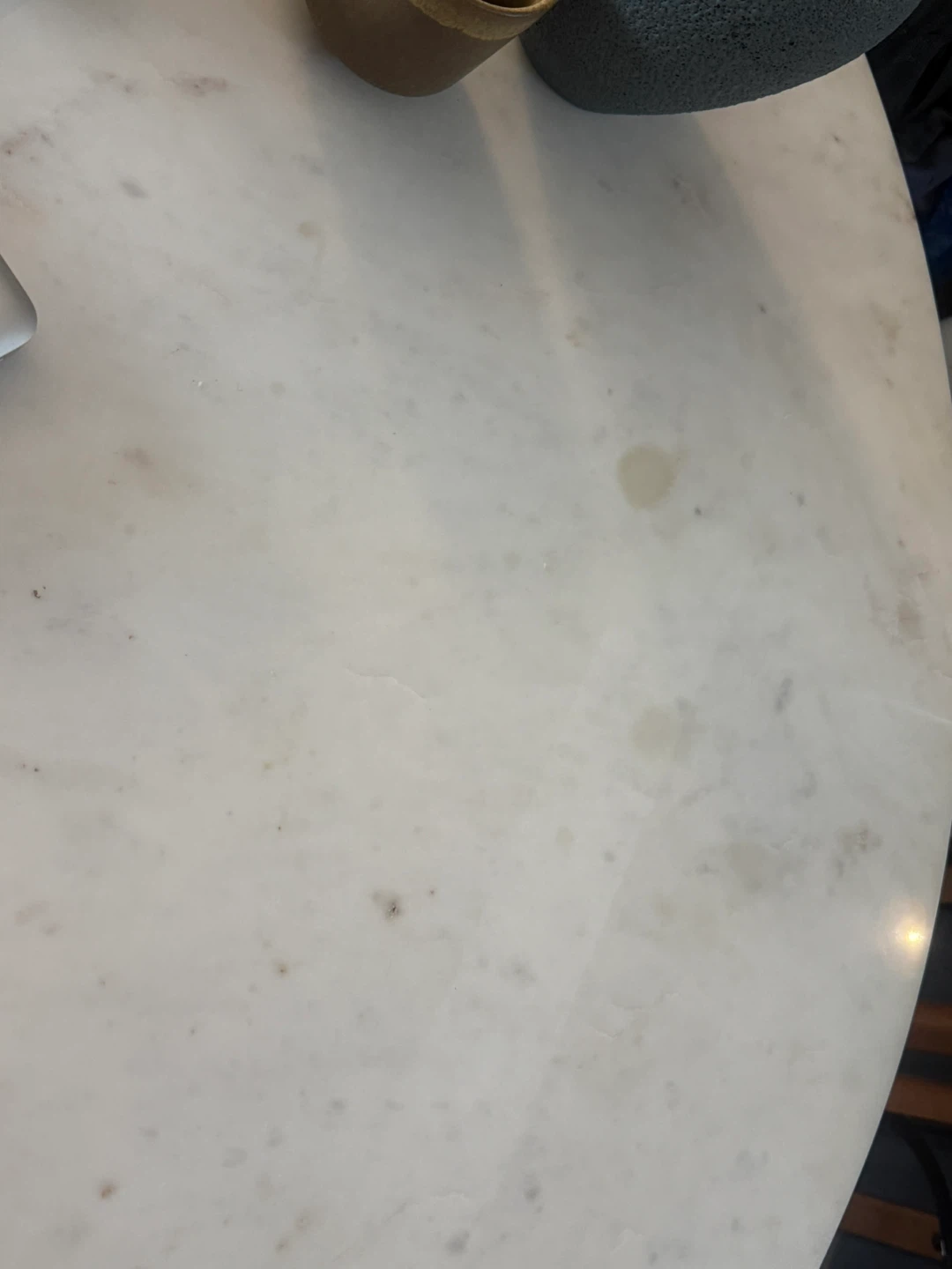 Crate and Barrel Nero 48" White Marble Round Dining Table - photo 4