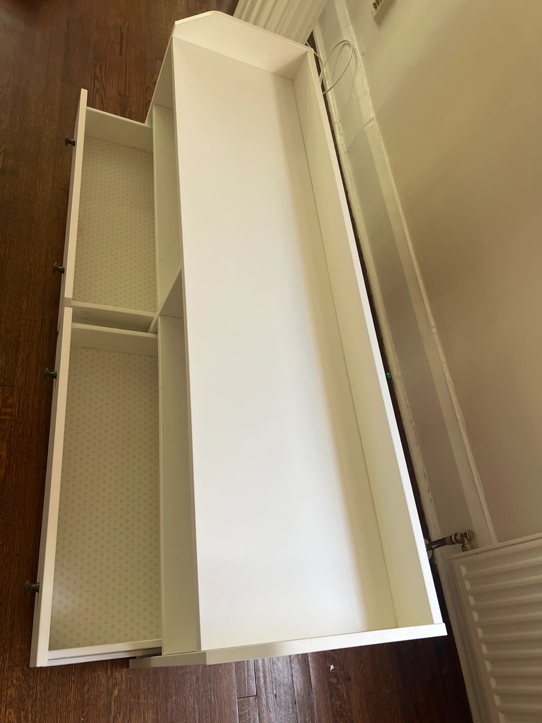 White Storage Bench with 2 Drawers - photo 3