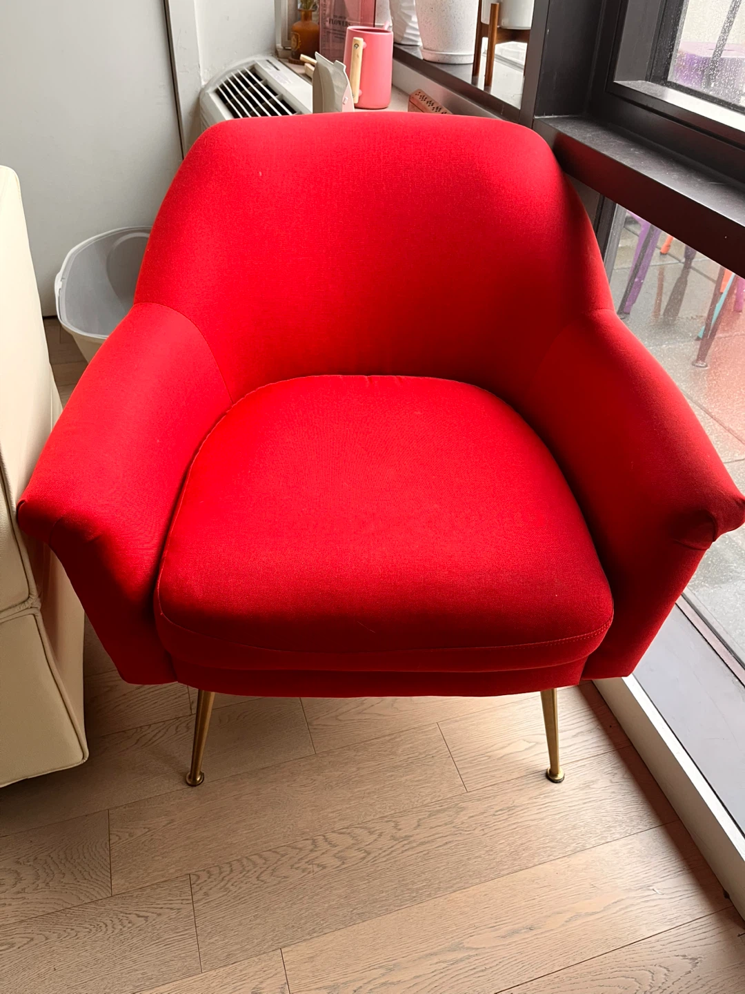 Red Armchair Accent Chair
