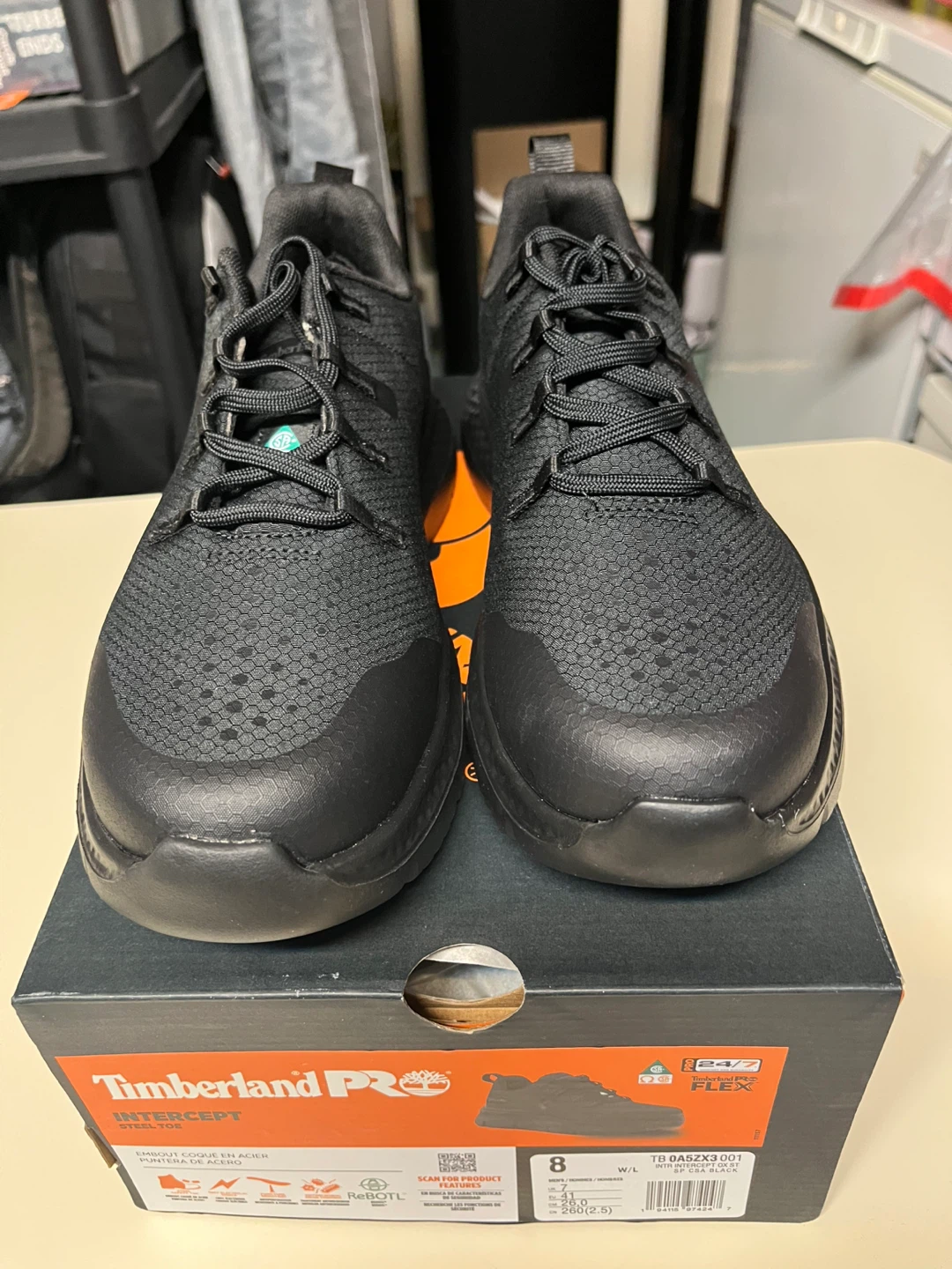 Timberland PRO Intercept Steel Toe Work Shoes Black Men's Size 8 - photo 3