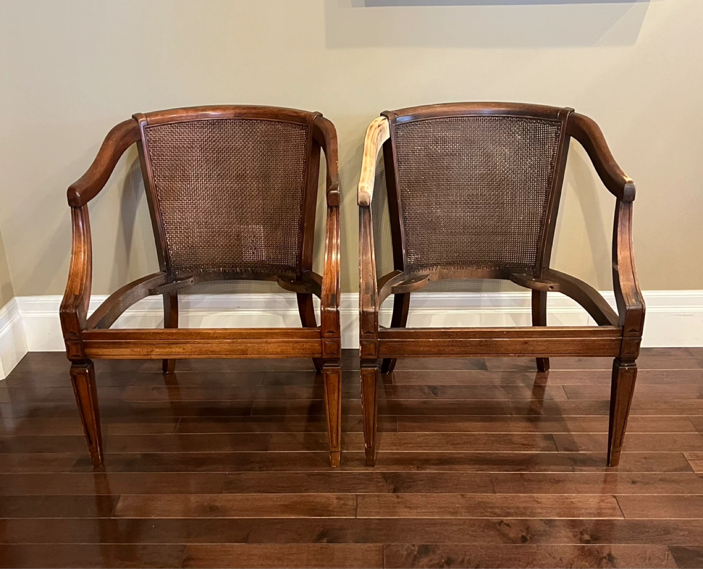 Vintage Cane Back Accent Chairs/Project Chairs