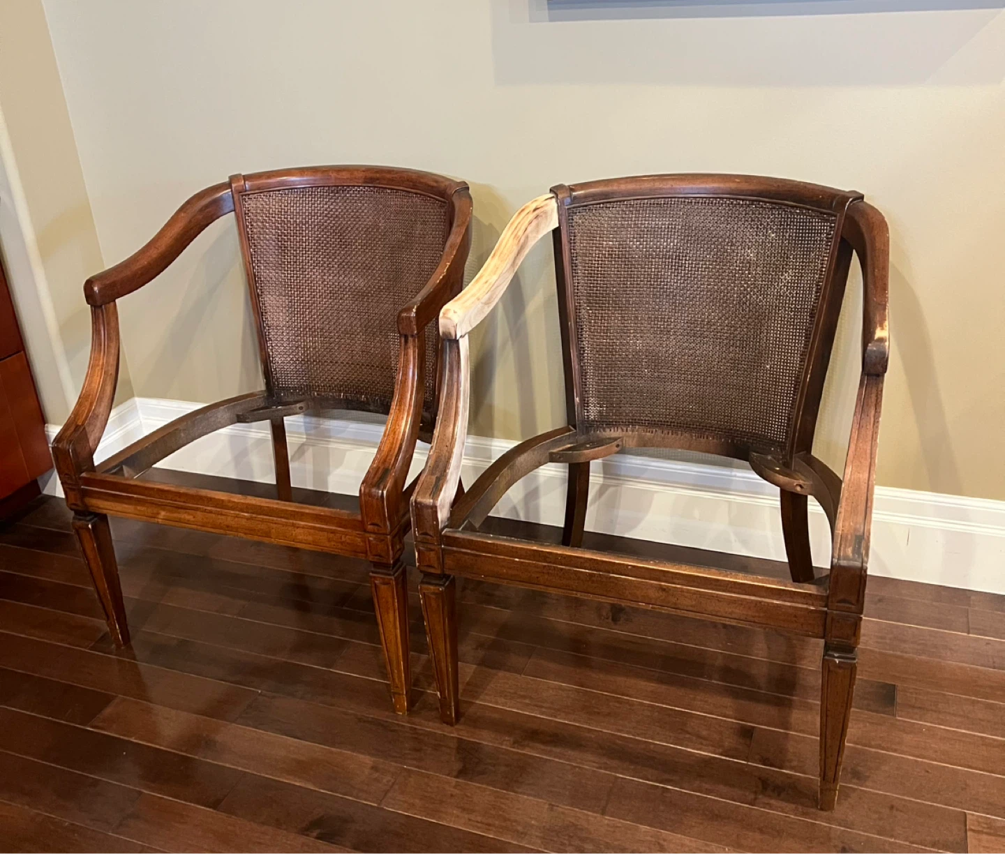 Vintage Cane Back Accent Chairs/Project Chairs - photo 2