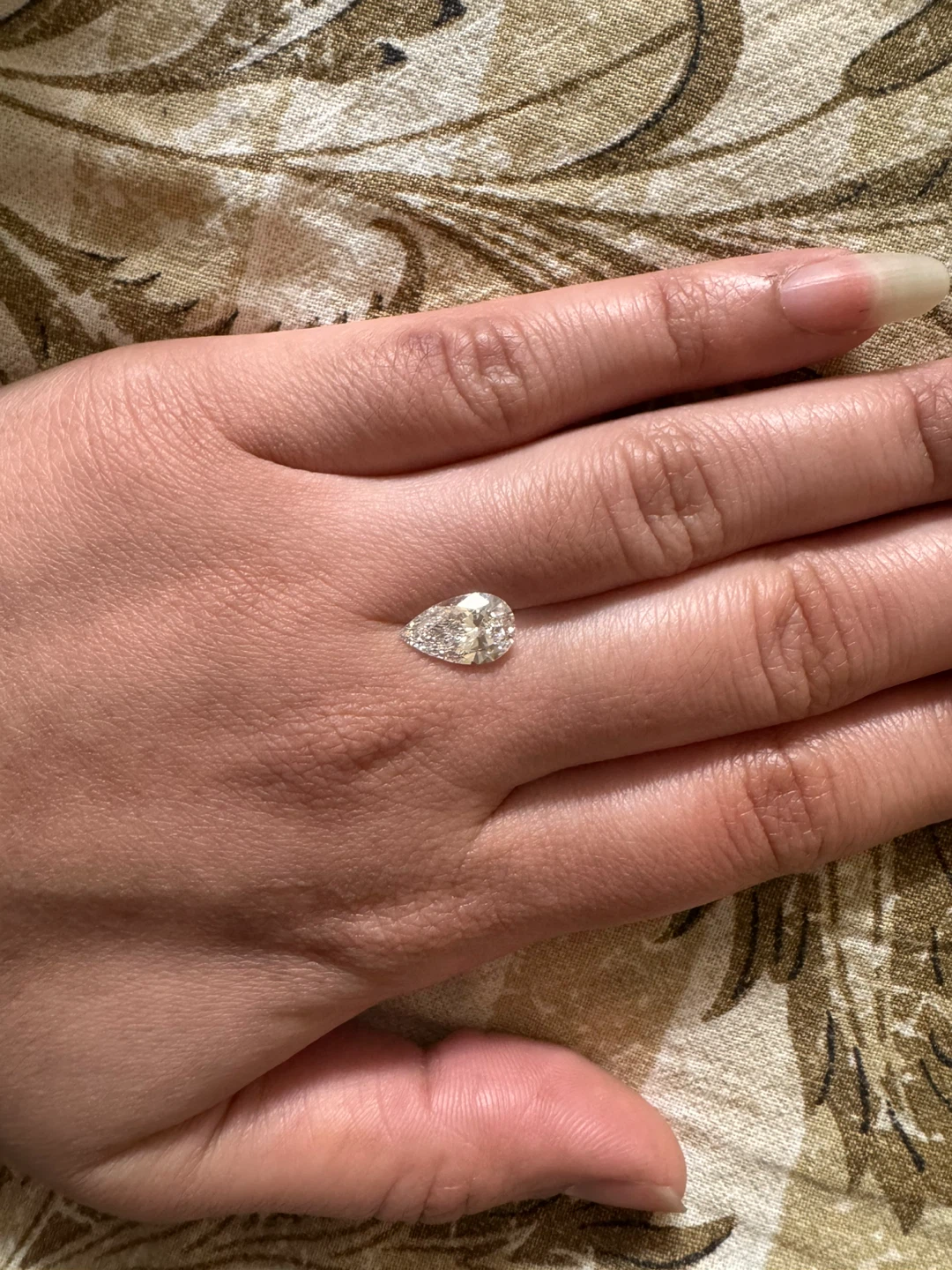 Lab grown Pear Cut Diamond 2.05 ct