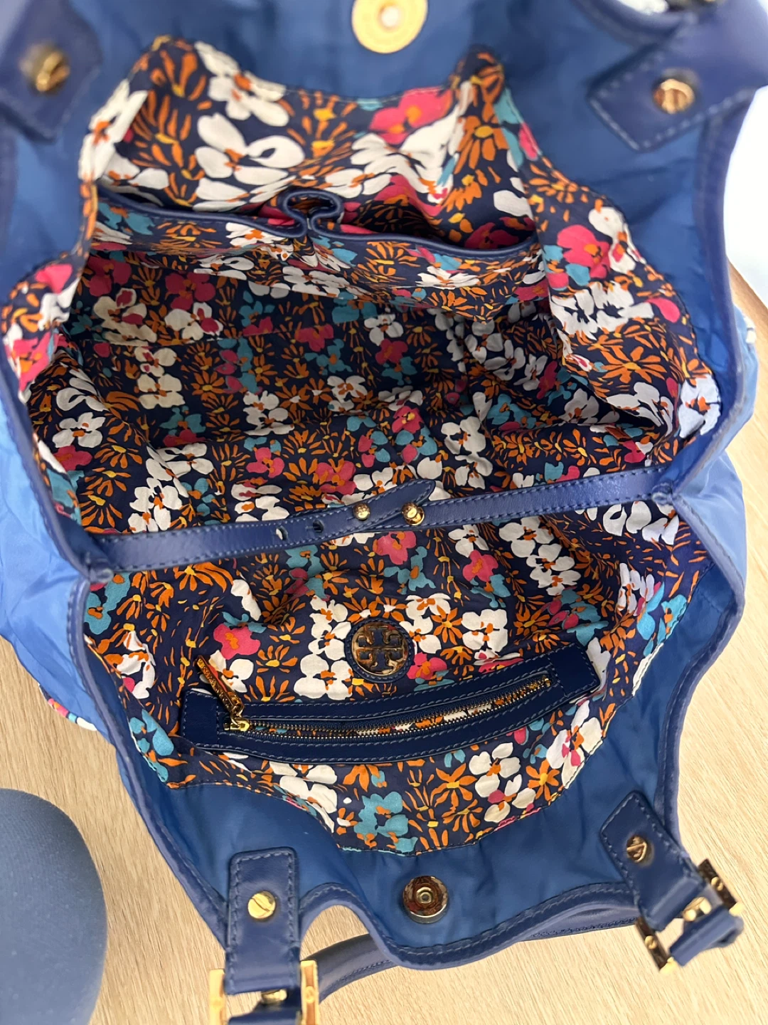 Tory Burch Navy Blue Nylon Tote Bag - photo 5