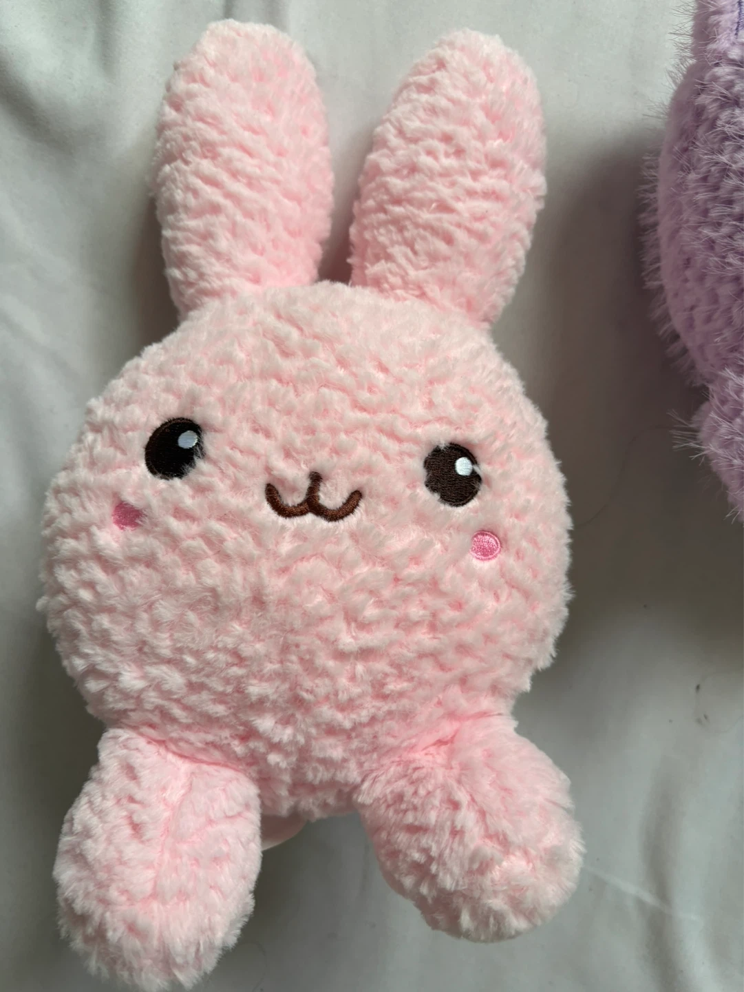 Pink Fluffy Bunny Plush Toy