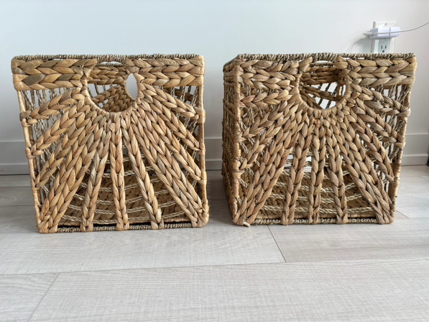 Set of 2 Woven Storage Baskets